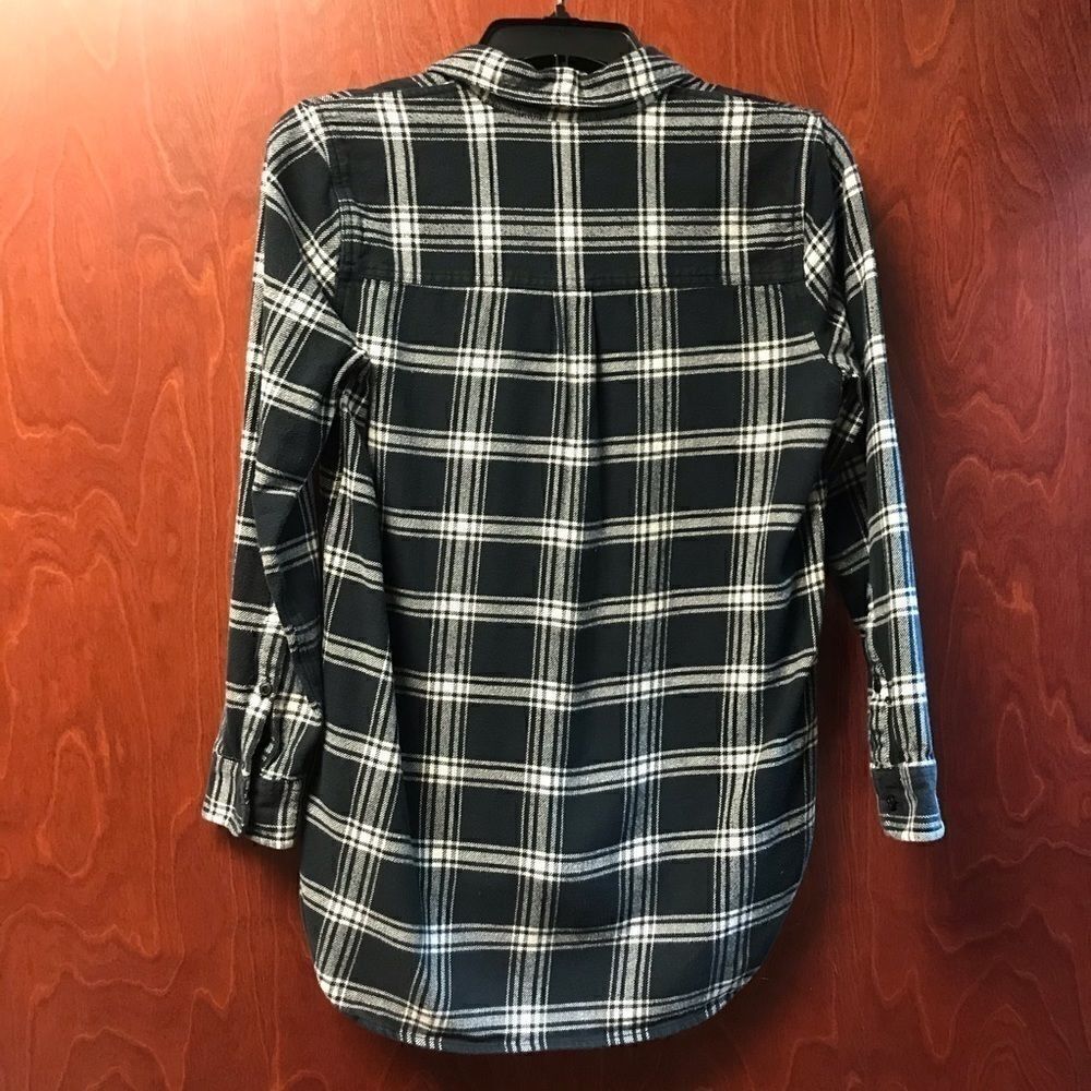 Madewell Flannel boyfriend Shirt Rutherford Plaid - Picture 4 of 5